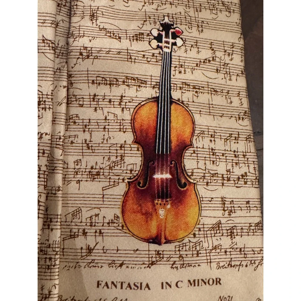 Wolfgang Amadeus Mozart Museum‎ Artifacts Silk Neck Tie Handmade Fantasia 58